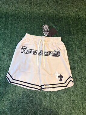 Chrome Hearts White Athletic Cross Shorts NWT